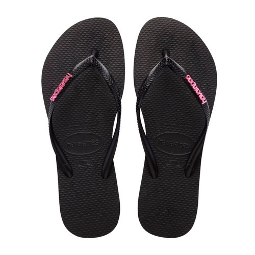 Ojotas Havaianas Slim Logo Metallic Mujer